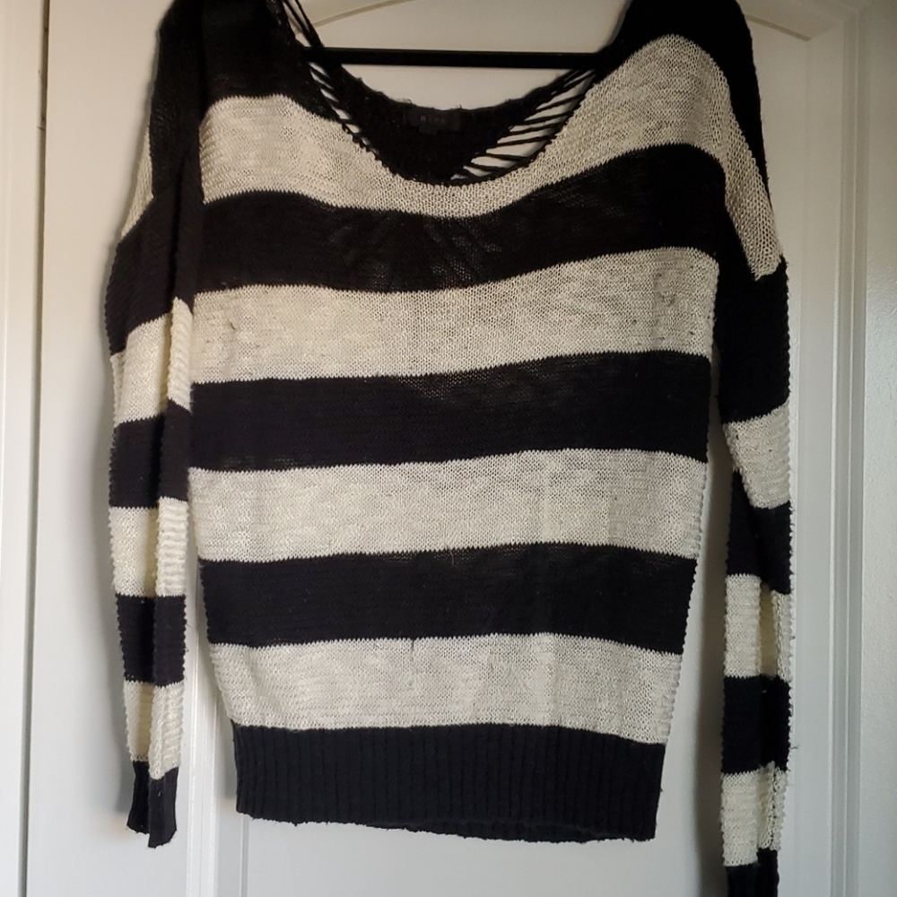 Black and white sweater